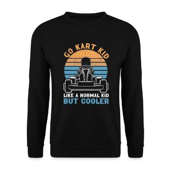 Go Kart Racing Kart -Fahrer -Enthusiast -Kartier - Unisex Pullover - Schwarz - Vorne - Alina (178cm) & Michal (187cm)