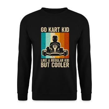 Go Kart Racing Kart -Fahrer -Enthusiast -Kartier - Unisex Pullover - Schwarz - Vorne - Alina (178cm) & Michal (187cm)