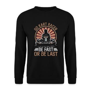 Go Kart Racing Kart -Fahrer -Enthusiast -Kartier - Unisex Pullover - Schwarz - Vorne - Alina (178cm) & Michal (187cm)