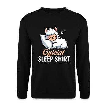 Maison Officielle Lama PJ Sleeping Nickering - Sweat-shirt Unisexe - noir - Devant - Alina (178cm) & Michal (187cm)