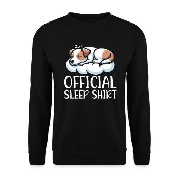 Offizieller Schlafhaus Jack Russell Terrier PJ - Unisex Pullover - Schwarz - Vorne - Alina (178cm) & Michal (187cm)