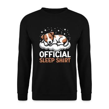 Offizieller Schlafhaus Jack Russell Terrier PJ - Unisex Pullover - Schwarz - Vorne - Alina (178cm) & Michal (187cm)