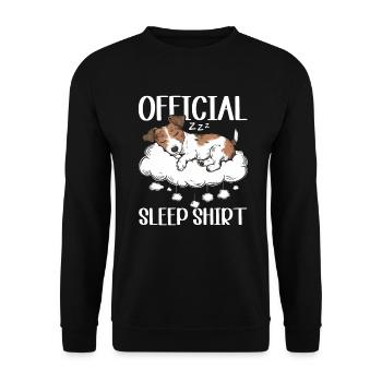 Offizieller Schlafhaus Jack Russell Terrier PJ - Unisex Pullover - Schwarz - Vorne - Alina (178cm) & Michal (187cm)