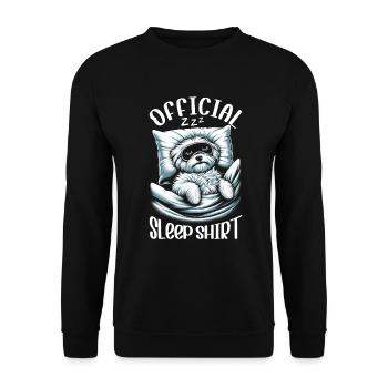 Official Sleeping Shepherd Maltese Dog PJ - Unisex Sweatshirt - black - Front - Alina (178cm) & Michal (187cm)