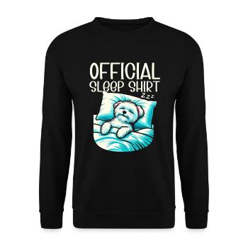 Official Sleeping Shepherd Maltese Dog PJ - Unisex Sweatshirt - black - Front - Alina (178cm) & Michal (187cm)