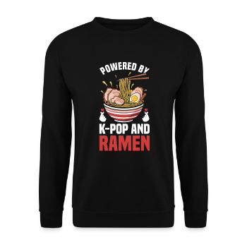 Ramen- Und K-Pop-Waren Kawaii Finger Herz - Unisex Pullover - Schwarz - Vorne - Alina (178cm) & Michal (187cm)