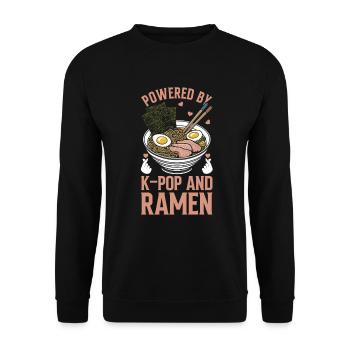 Ramen- Und K-Pop-Waren Kawaii Finger Herz - Unisex Pullover - Schwarz - Vorne - Alina (178cm) & Michal (187cm)