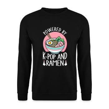 Ramen- Und K-Pop-Waren Kawaii Finger Herz - Unisex Pullover - Schwarz - Vorne - Alina (178cm) & Michal (187cm)