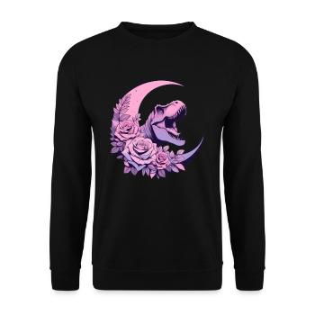Pastel Goth T-Rex Kawaii Aesthetic Creepy - Unisex Sweatshirt - black - Front - Alina (178cm) & Michal (187cm)