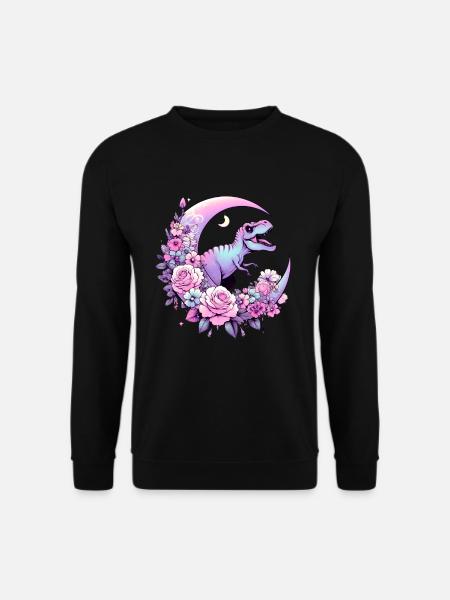 Pastell Goth T-Rex Kawaii Ästhetischer Gruseliger - Unisex Pullover - Schwarz