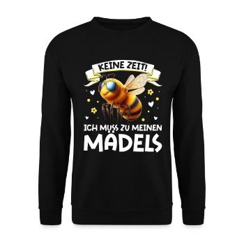 Pas le temps que j’ai pour être avec mes filles - Sweat-shirt Unisexe - noir - Devant - Alina (178cm) & Michal (187cm)