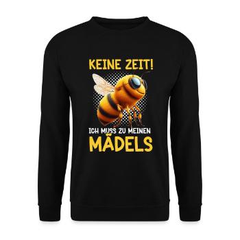 Pas le temps que j’ai pour être avec mes filles - Sweat-shirt Unisexe - noir - Devant - Alina (178cm) & Michal (187cm)