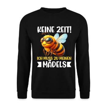 Pas le temps que j’ai pour être avec mes filles - Sweat-shirt Unisexe - noir - Devant - Alina (178cm) & Michal (187cm)