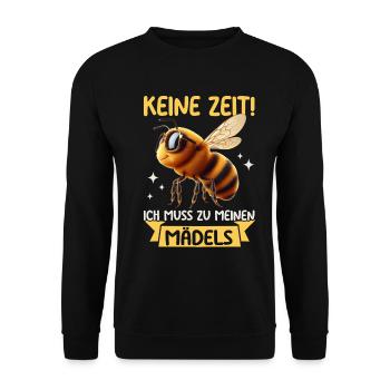 Pas le temps que j’ai pour être avec mes filles - Sweat-shirt Unisexe - noir - Devant - Alina (178cm) & Michal (187cm)