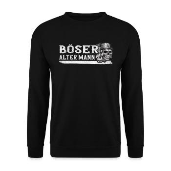 Evil Old Man Skull - Unisex Sweatshirt - black - Front - Alina (178cm) & Michal (187cm)