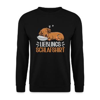 Chemise de nuit officielle Teckel Chien teckel - Sweat-shirt Unisexe - noir - Devant - Alina (178cm) & Michal (187cm)