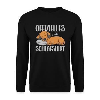 Chemise de nuit officielle Teckel Chien teckel - Sweat-shirt Unisexe - noir - Devant - Alina (178cm) & Michal (187cm)