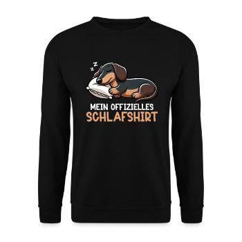 Chemise de nuit officielle Teckel Chien teckel - Sweat-shirt Unisexe - noir - Devant - Alina (178cm) & Michal (187cm)