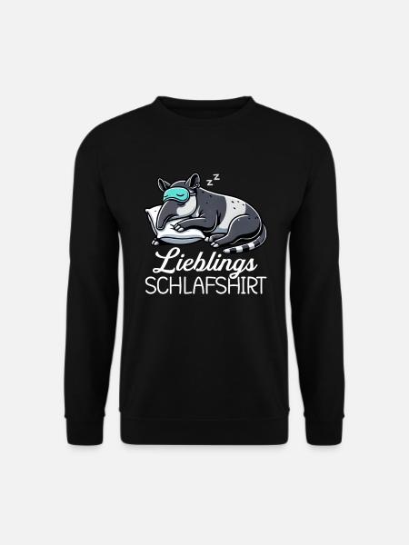 Offizielles Schlafshirt Lustiger Tapir Pyjama - Unisex Pullover - Schwarz