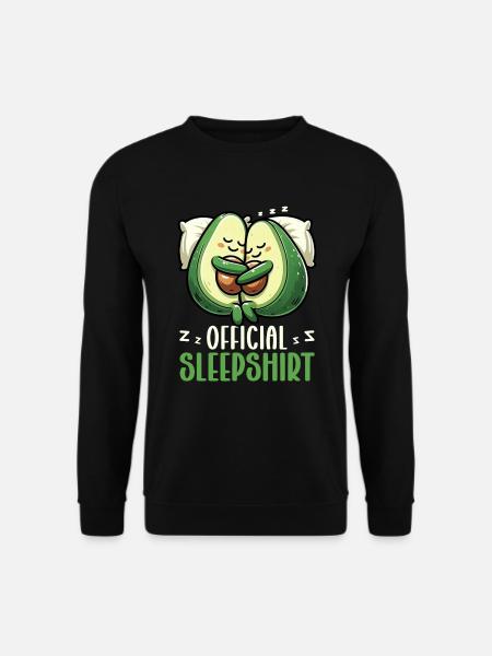 Chemise de nuit officielle Pyjama Funny Avocado - Sweat-shirt Unisexe - noir