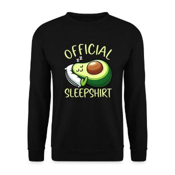 Offizielles Schlafshirt Lustige Avocado Pyjama - Unisex Pullover - Schwarz - Vorne - Alina (178cm) & Michal (187cm)
