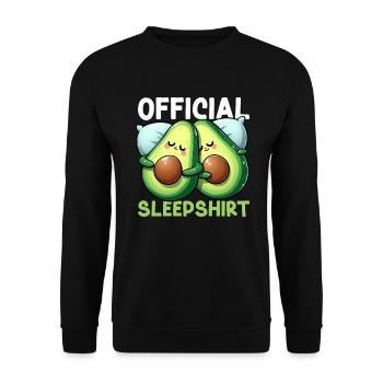 Offizielles Schlafshirt Lustige Avocado Pyjama - Unisex Pullover - Schwarz - Vorne - Alina (178cm) & Michal (187cm)