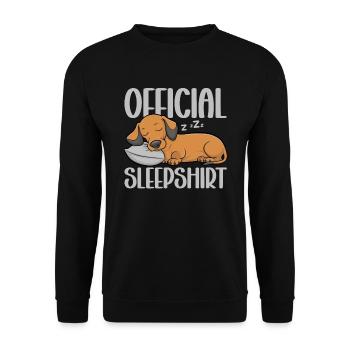 Chemise de nuit officielle Teckel Chien teckel - Sweat-shirt Unisexe - noir - Devant - Alina (178cm) & Michal (187cm)