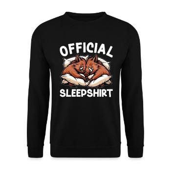 Chemise de nuit officielle Funny Wild Boar - Sweat-shirt Unisexe - noir - Devant - Alina (178cm) & Michal (187cm)
