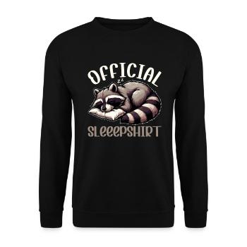 Chemise de nuit officielle Funny Raccoon - Sweat-shirt Unisexe - noir - Devant - Alina (178cm) & Michal (187cm)