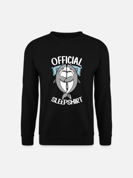 Chemise de nuit officielle Funny Shark Pyjamas - Sweat-shirt Unisexe - noir