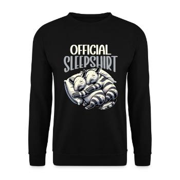 Offizielles Schlafshirt Lustiger Tapir Pyjama - Unisex Pullover - Schwarz - Vorne - Alina (178cm) & Michal (187cm)