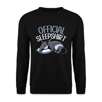 Offizielles Schlafshirt Lustiger Tapir Pyjama - Unisex Pullover - Schwarz - Vorne - Alina (178cm) & Michal (187cm)