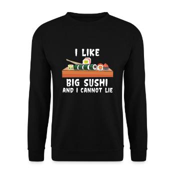 Sushi Japaner Foodliebhaber Nigiri Neko Sushi - Unisex Pullover - Schwarz - Vorne - Alina (178cm) & Michal (187cm)