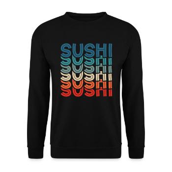 Sushi Japaner Foodliebhaber Nigiri Neko Sushi - Unisex Pullover - Schwarz - Vorne - Alina (178cm) & Michal (187cm)