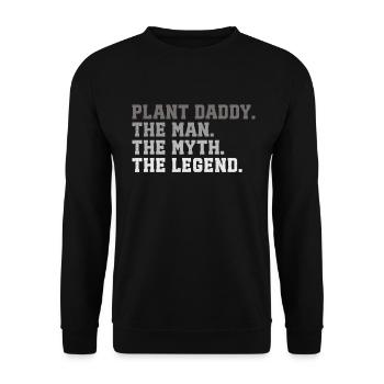 Plant Father Garden Plants Lover Gardener - Unisex Sweatshirt - black - Front - Alina (178cm) & Michal (187cm)