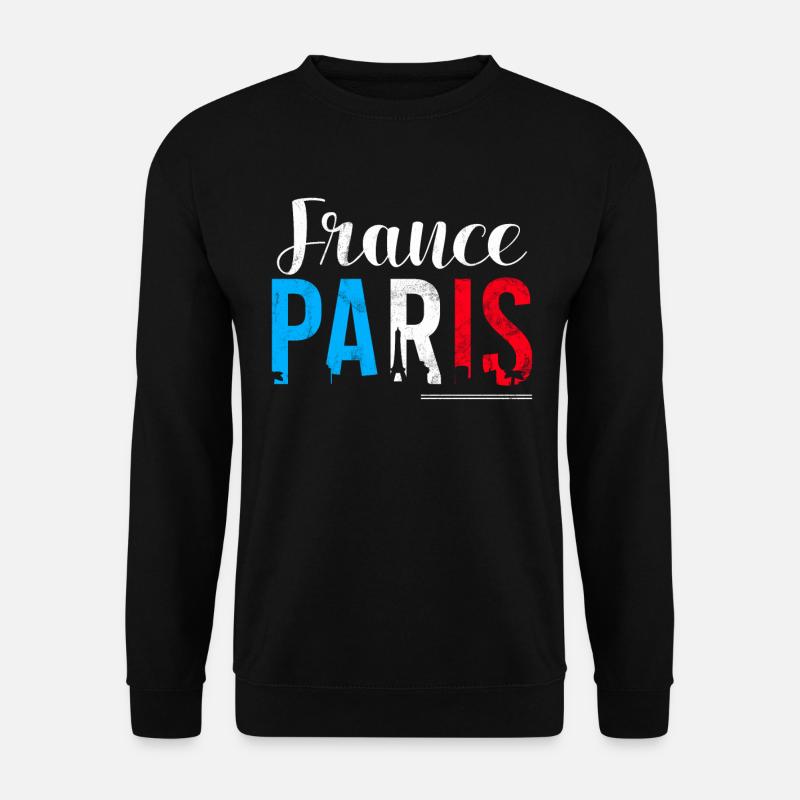 Frankreich Paris Eiffelturm Frankreich Flagge - Unisex Pullover - Schwarz