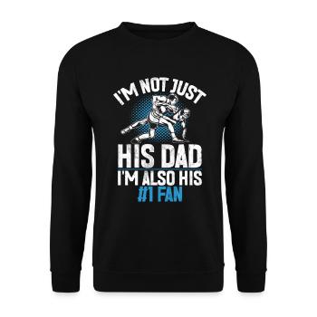 Lutte Papa Lutteur Fête des Pères Hommes - Sweat-shirt Unisexe - noir - Devant - Alina (178cm) & Michal (187cm)