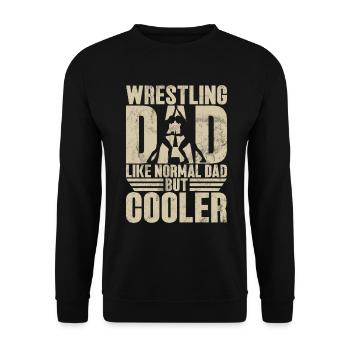Wrestling Dad Wrestler Männer Vatertag - Unisex Pullover - Schwarz - Vorne - Alina (178cm) & Michal (187cm)