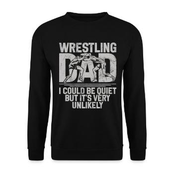 Wrestling Dad Wrestler Männer Vatertag - Unisex Pullover - Schwarz - Vorne - Alina (178cm) & Michal (187cm)