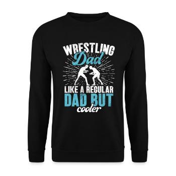 Wrestling Dad Wrestler Men's Father's Day - Unisex Sweatshirt - black - Front - Alina (178cm) & Michal (187cm)