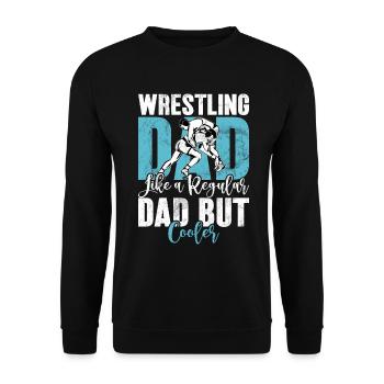 Wrestling Dad Wrestler Männer Vatertag - Unisex Pullover - Schwarz - Vorne - Alina (178cm) & Michal (187cm)