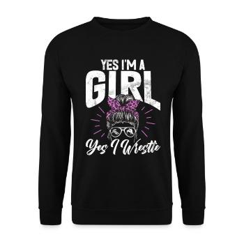 Lutteuse Fille Grappling Lutteuse Femmes - Sweat-shirt Unisexe - noir - Devant - Alina (178cm) & Michal (187cm)
