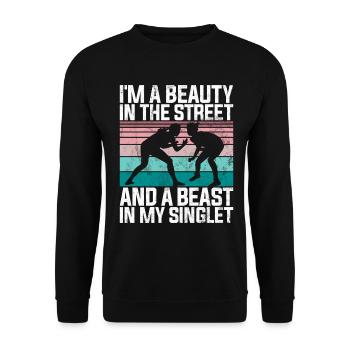Lutteuse Fille Grappling Lutteuse Femmes - Sweat-shirt Unisexe - noir - Devant - Alina (178cm) & Michal (187cm)