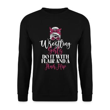 Lutteuse Fille Grappling Lutteuse Femmes - Sweat-shirt Unisexe - noir - Devant - Alina (178cm) & Michal (187cm)