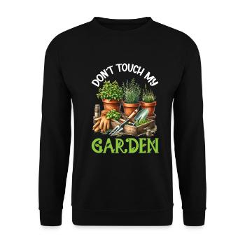 Lustige Gartenliebhaber Gemüse Hobbygärtner - Unisex Pullover - Schwarz - Vorne - Alina (178cm) & Michal (187cm)