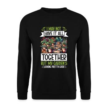 Lustige Gartenliebhaber Gemüse Hobbygärtner - Unisex Pullover - Schwarz - Vorne - Alina (178cm) & Michal (187cm)