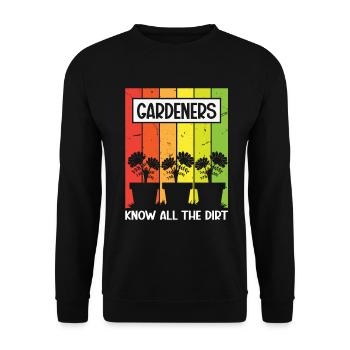 Funny Garden Lovers Vegetables Hobby Gardeners - Unisex Sweatshirt - black - Front - Alina (178cm) & Michal (187cm)