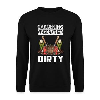 Lustige Gartenliebhaber Gemüse Hobbygärtner - Unisex Pullover - Schwarz - Vorne - Alina (178cm) & Michal (187cm)