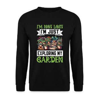 Funny Garden Lovers Vegetables Hobby Gardeners - Unisex Sweatshirt - black - Front - Alina (178cm) & Michal (187cm)