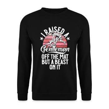 Lutte Maman Lutteuse Femmes Combattante - Sweat-shirt Unisexe - noir - Devant - Alina (178cm) & Michal (187cm)